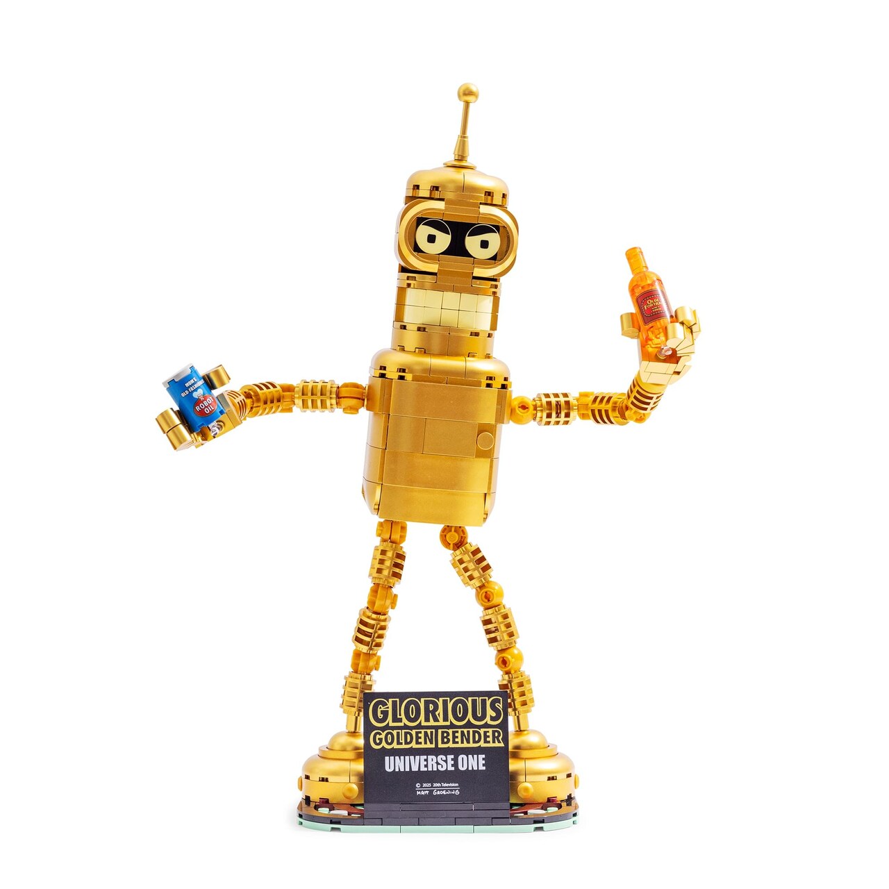 Brickcraft Futurama Glorious Golden Bender 396-Piece Building Kit